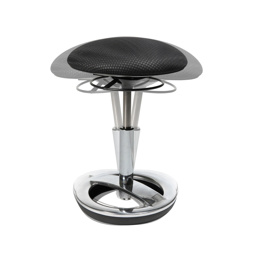 N° de l'image du produit 2 : Topstar® tabouret ergonomique Sitness®, coussin en tissu 44-57 cm, noir