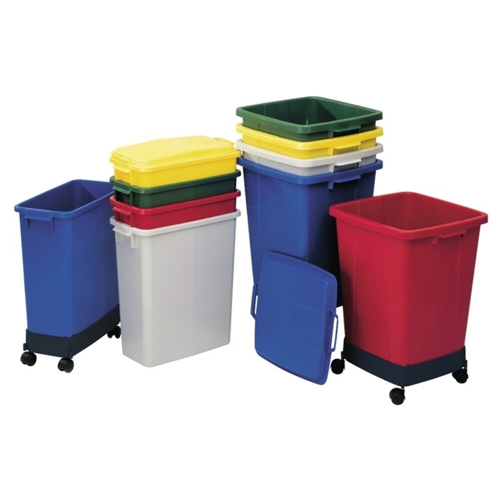 Illustration du produit: GRAF Abfall- und Wertstoffsammler, PE grau, 60 l H590xB285xT555mm