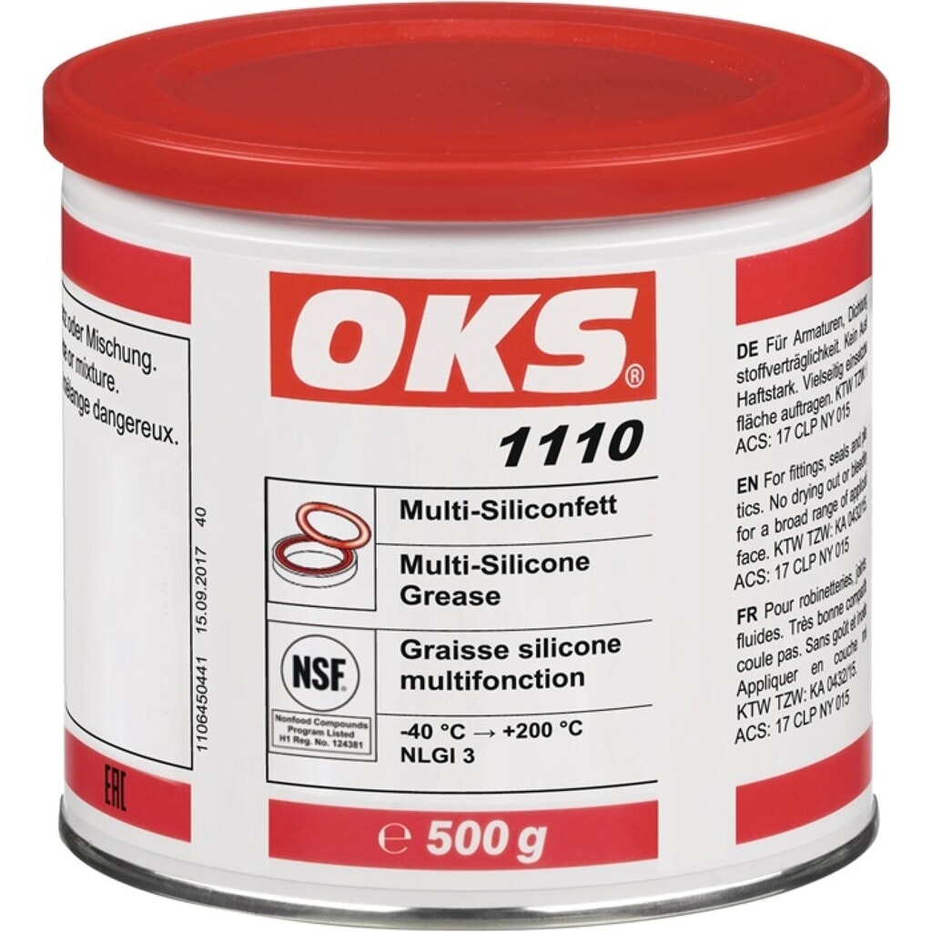 Illustration du produit: Graisse silicone multifonctions 1110 NSF-H1 transparent 80 ml tube OKS