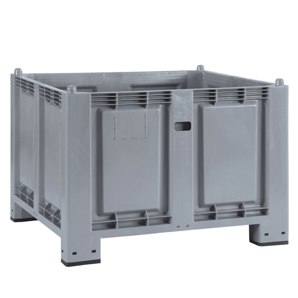 Illustration du produit: Grands conteneurs en polypropylène, 550 litres, avec pieds, gris