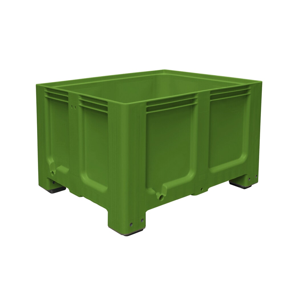 Illustration du produit: Grands conteneurs en polyéthylène, 610 litres, avec pieds, gris