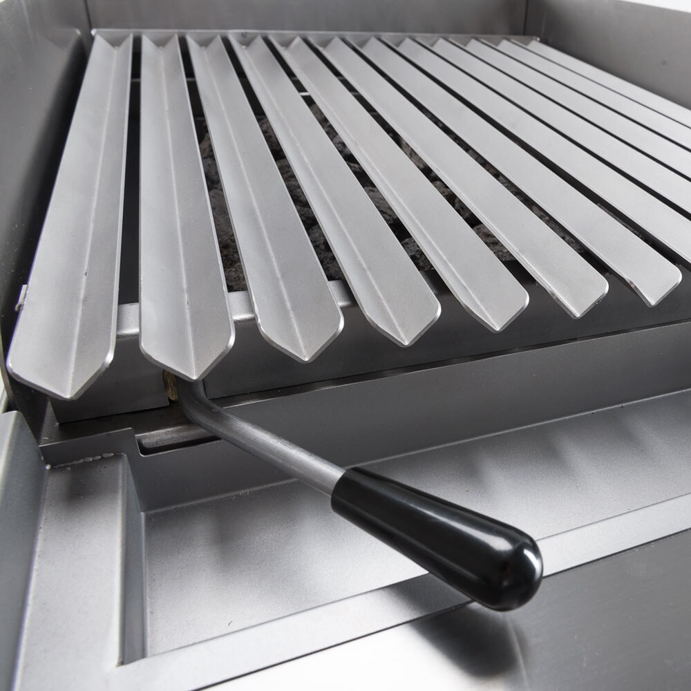 N° de l'image du produit 4 : Gril en pierre de lave Stalgast avec grille en V pour viande et légumes, Série 700 ND, 400 mm