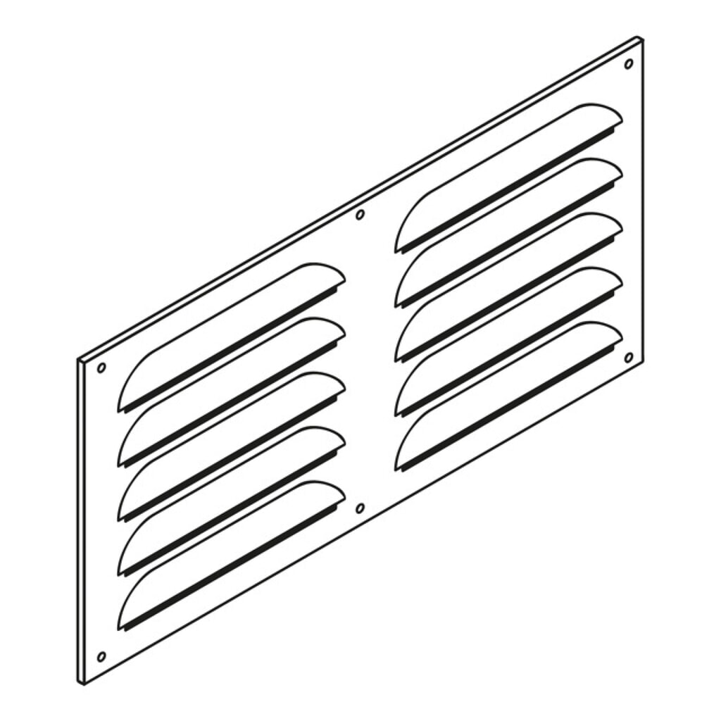 Grille d'aération 250 x 500 mm,pour conteneur de matériel isolé, non verrouillable N° de l'image du produit 2 : Grille d'aération 250 x 500 mm,pour conteneur de matériel isolé, non verrouillable