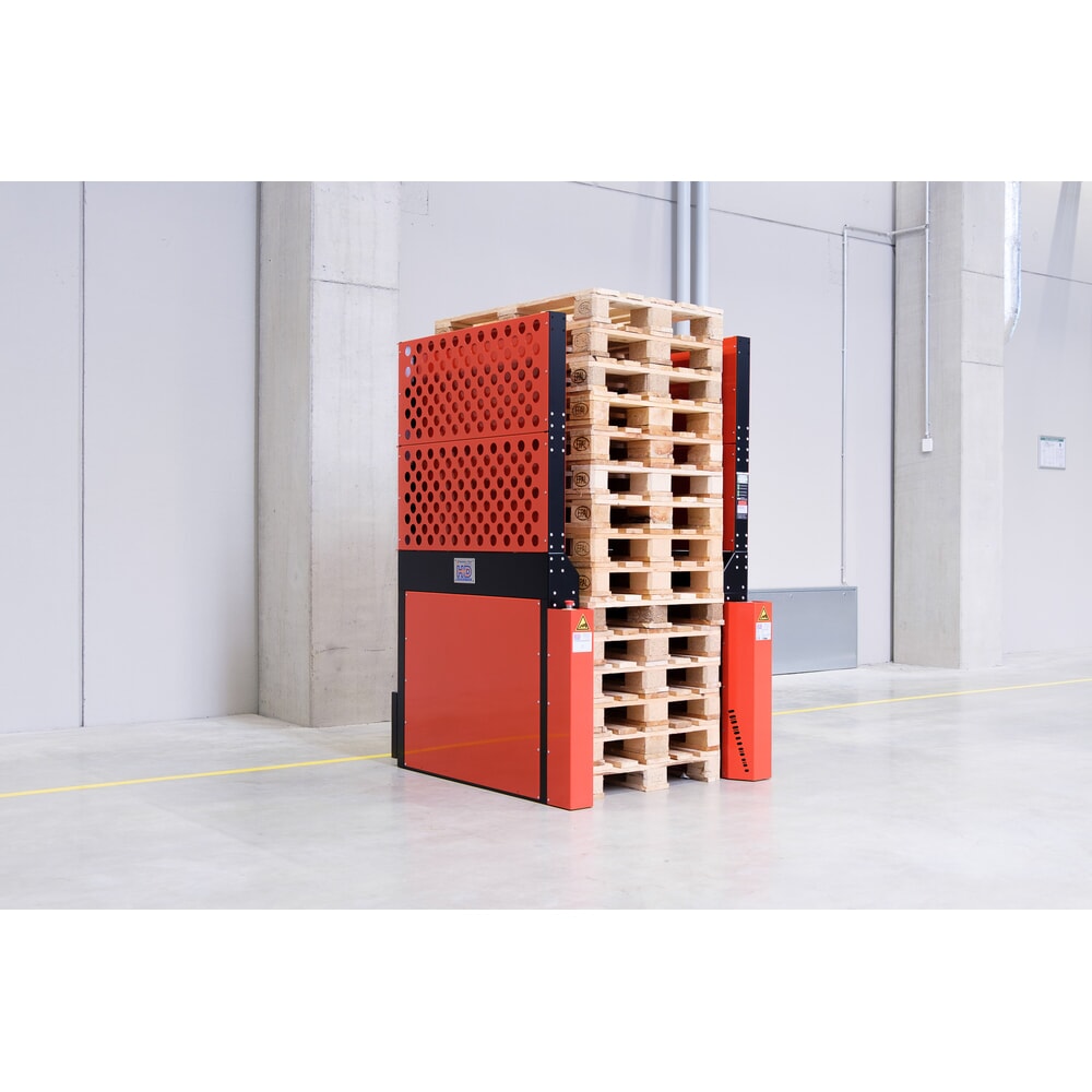 Illustration du produit: Magasin à palettes Hagenauer+Denk PalServer Universal, 15 palettes, BxL 800 x 1200 mm, orange sanguine