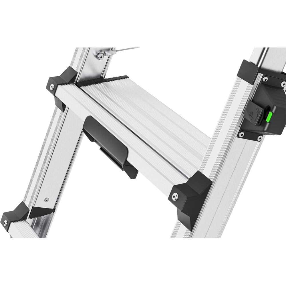 N° de l'image du produit 8 : Hailo D100 TL TopLine, escabeau double à marches télescopique en aluminium, 2x4 - 2x6 marches