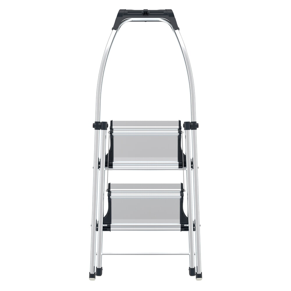 N° de l'image du produit 4 : Escabeau pliant Hailo, hauteur de plate-forme 490 mm, marches dont 2 plate-forme, aluminium avec striage anti-dérapant