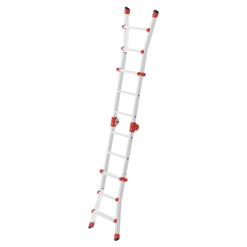 N° de l'image du produit 2 : Hailo M80, échelle multifonctions en aluminium, 4x3 échelons