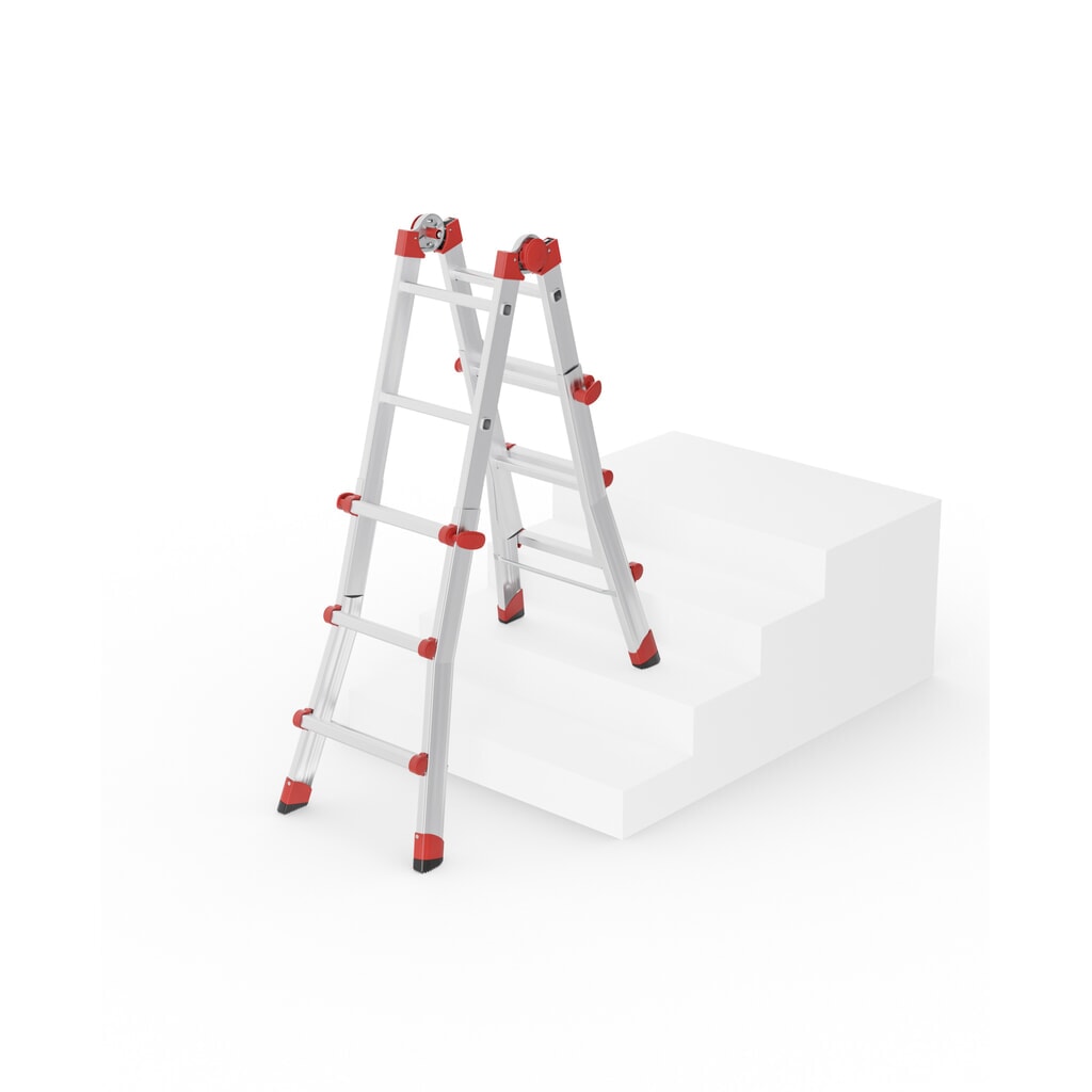 Hailo M80, échelle multifonctions en aluminium, 4x3 échelons N° de l'image du produit 3 : Hailo M80, échelle multifonctions en aluminium, 4x3 échelons