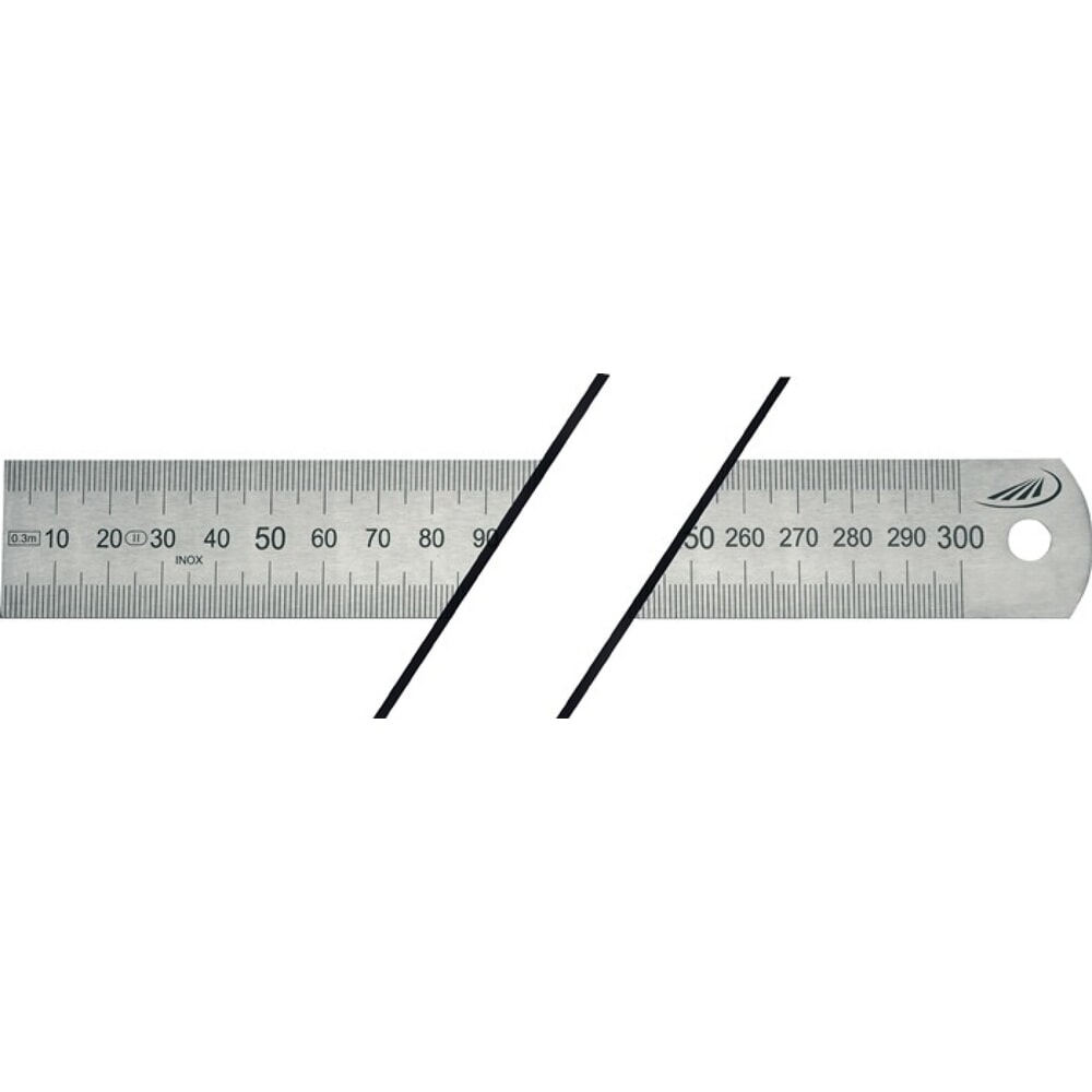 Illustration du produit: HELIOS PREISSER Stahlmaßstab, Stahl biegsam, Länge 300 mm, Teilung A = mm/mm