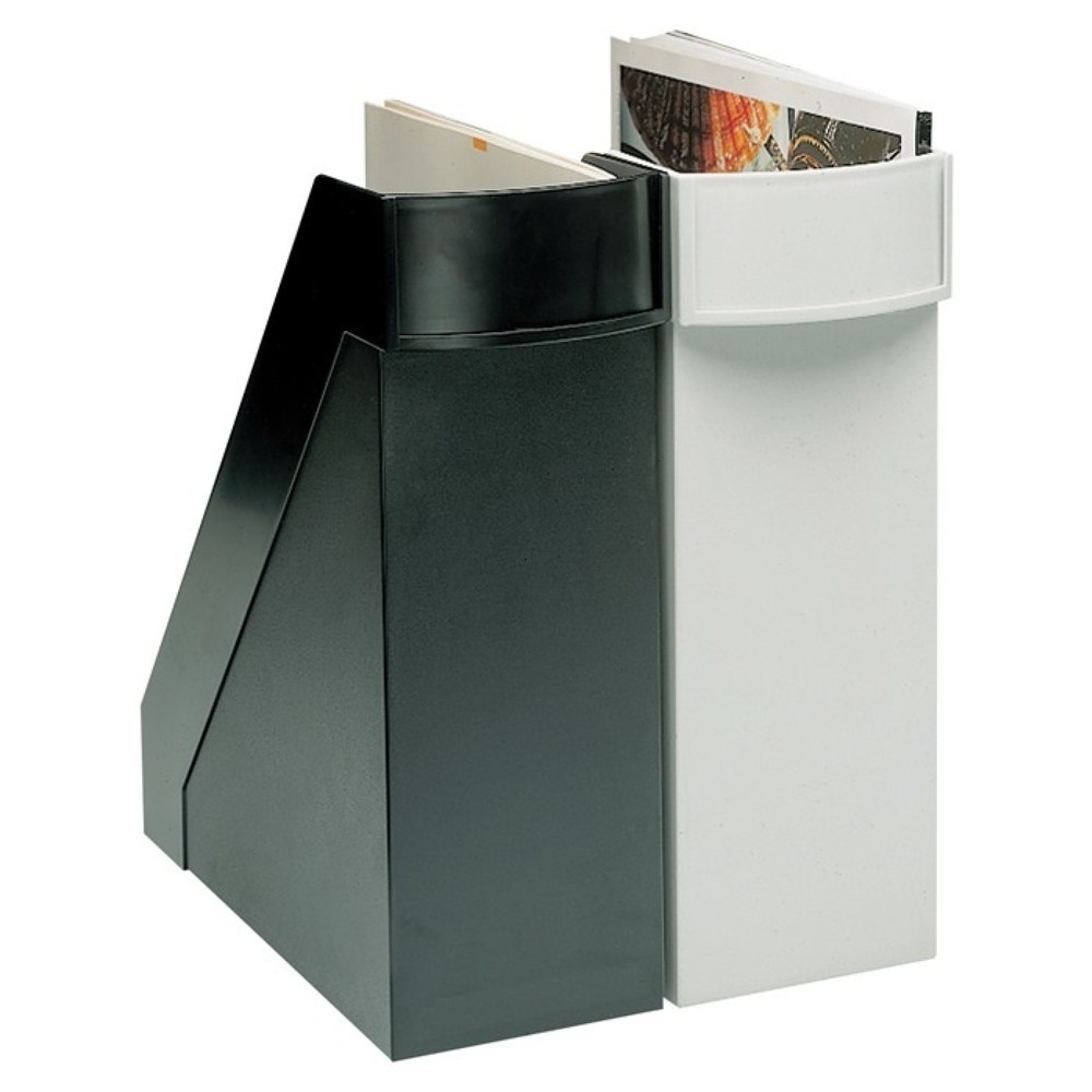 Illustration du produit: helit Stehsammler, Kunststoff lichtgrau, DIN A4 H290xB100xT270 mm