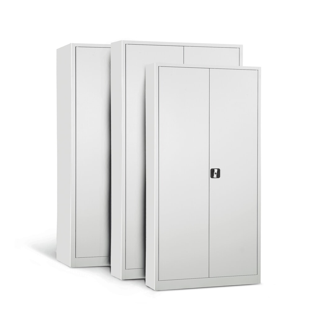 N° de l'image du produit 4 : HEMMDAL Armoire à portes battantes, H x l x P 1 800 x 800 x 380 mm, gris clair