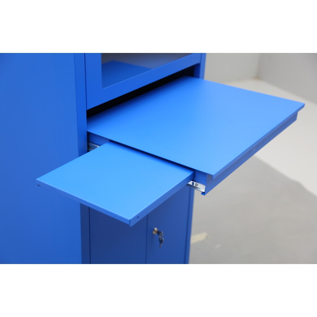 N° de l'image du produit 6 : HEMMDAL Armoire informatique mobile HCS-1, HxlxP 1 750 x 650 x 550 mm, bleu gentiane