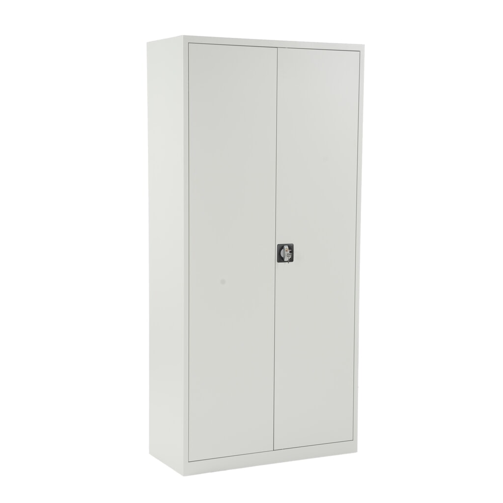 HEMMDAL Armoire universelle HUS-1, serrure à cylindre à pêne tournant, 4,5 HC, HxlxP 1 800 x 800 x 380 mm, tablettes galvanisées, gris clair Illustration du produit: HEMMDAL Armoire universelle HUS-1, serrure à cylindre à pêne tournant, 4,5 HC, HxlxP 1 800 x 800 x 380 mm, tablettes galvanisées, gris clair