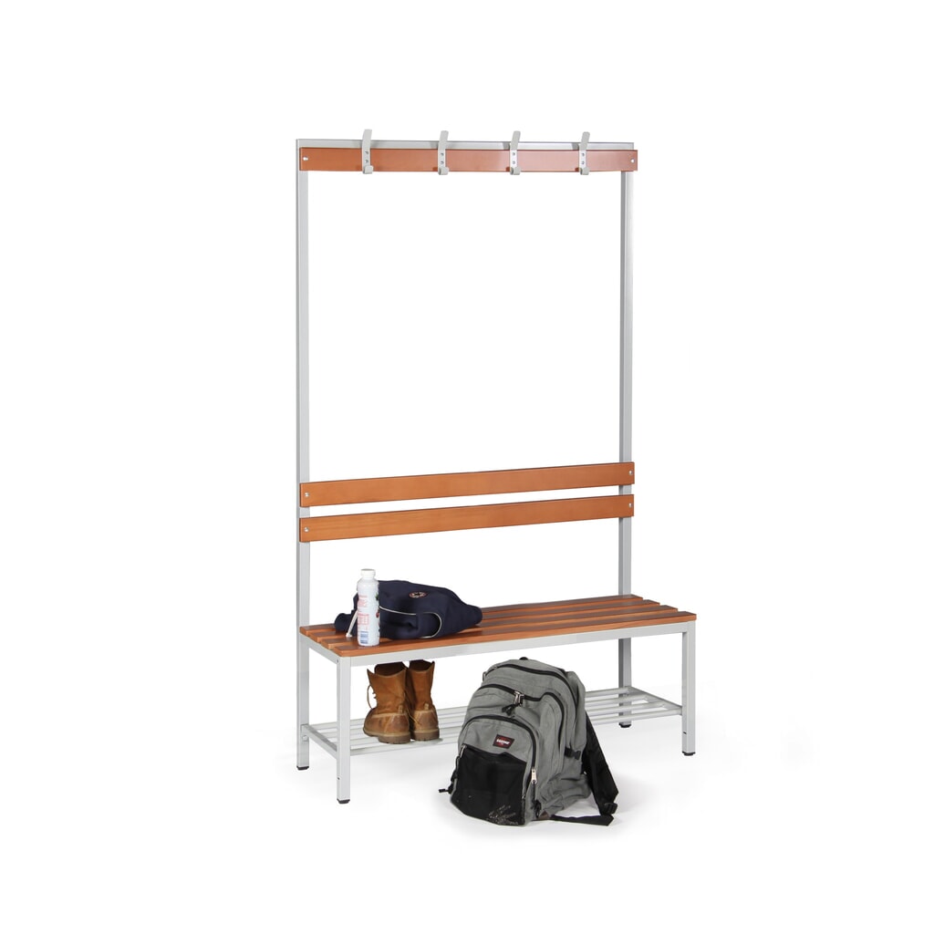 HEMMDAL Banc de vestiaire, 1 côté, longueur 1 200 mm, 4 crochets N° de l'image du produit 2 : HEMMDAL Banc de vestiaire, 1 côté, longueur 1 200 mm, 4 crochets