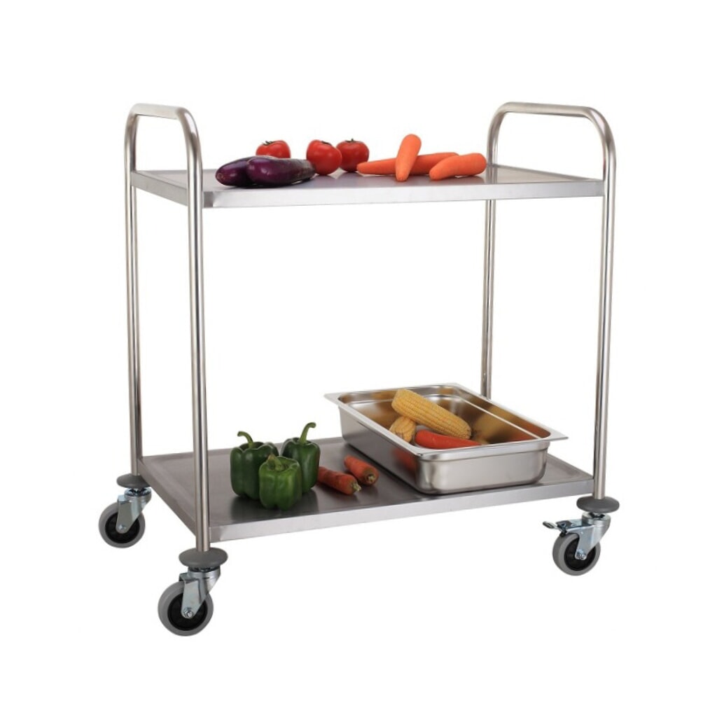 N° de l'image du produit 8 : Chariot de service en acier inoxydable HEMMDAL, 2 niveaux