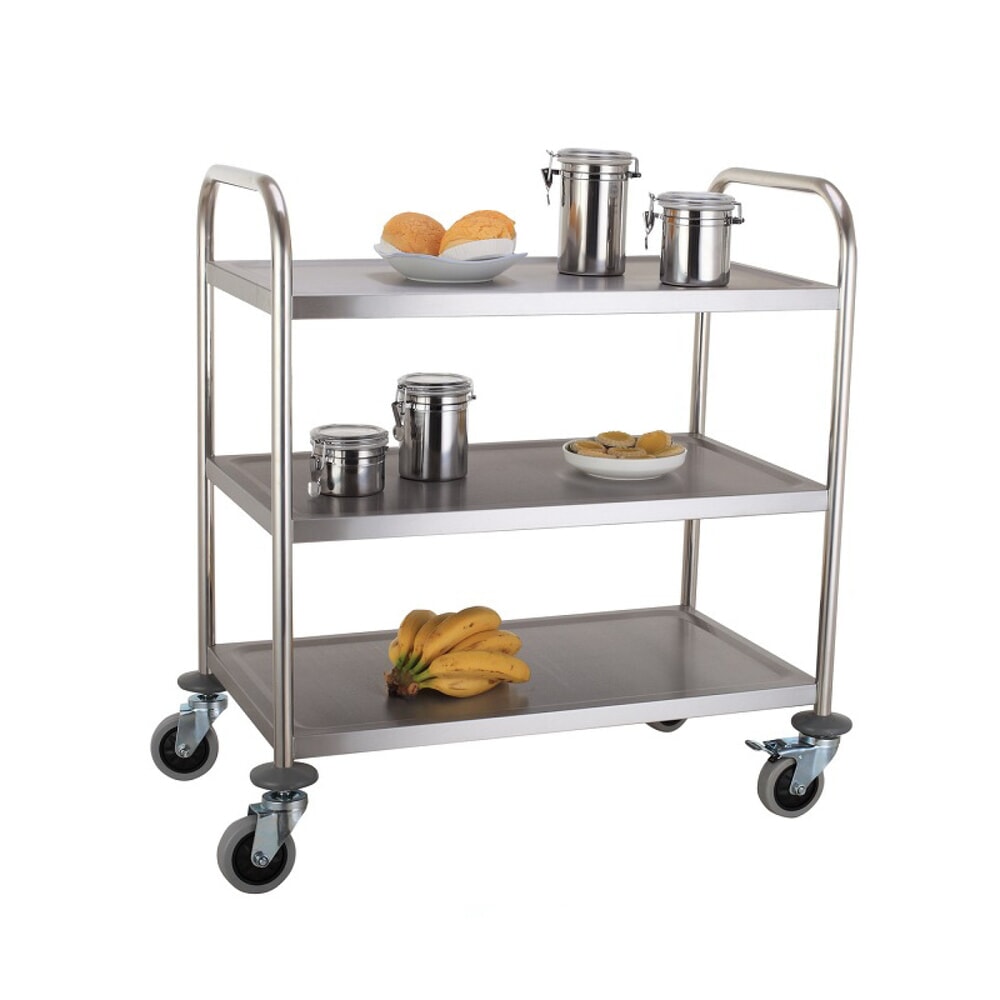 N° de l'image du produit 8 : Chariot de service en acier inoxydable HEMMDAL, 3 niveaux