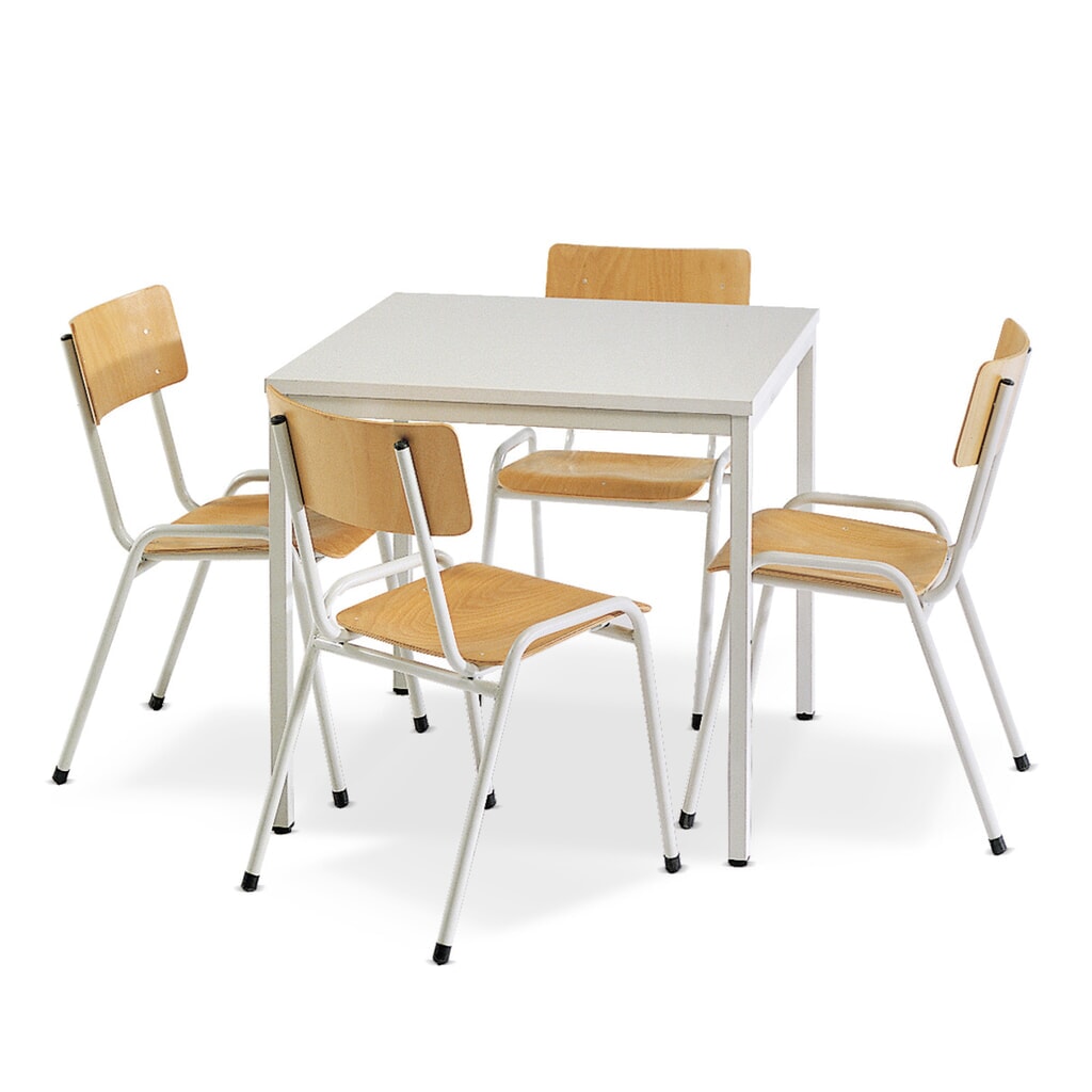 HEMMDAL Ensemble de chaises, table l x P : 800 x 800 mm + 4 chaises Illustration du produit: HEMMDAL Ensemble de chaises, table l x P : 800 x 800 mm + 4 chaises