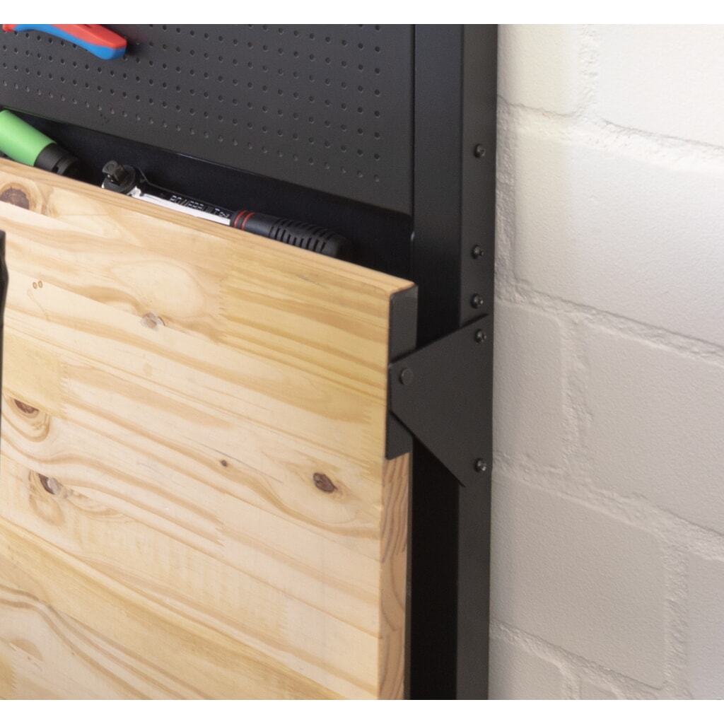 HEMMDAL Établi, pliable, capacité de charge 150 kg, paroi perforée avec 10 crochets N° de l'image du produit 6 : HEMMDAL Établi, pliable, capacité de charge 150 kg, paroi perforée avec 10 crochets