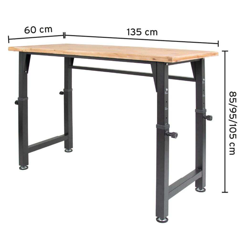 N° de l'image du produit 3 : HEMMDAL Établi, réglable en hauteur, capacité de charge 200 kg