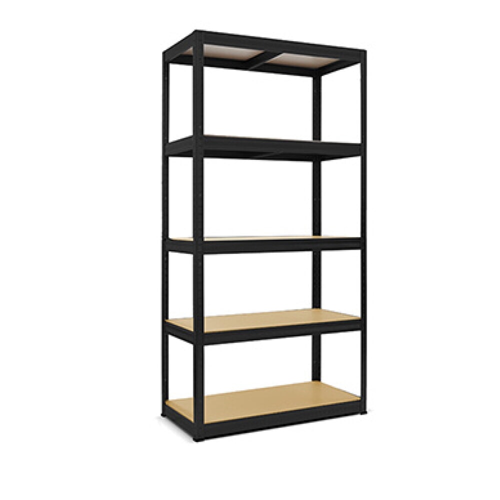 Illustration du produit: HEMMDAL Rayonnage pour charges lourdes Type XS, noir – 180 x 75 x 35 cm – jusqu'à 750 kg
