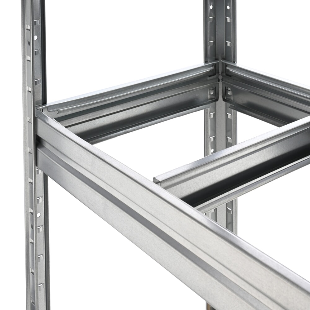 N° de l'image du produit 6 : HEMMDAL Rayonnage grande portée, système enfichable, charge par tablette 600 kg, galvanisé, HxlxP 1 770 x 1 600 x 450 mm