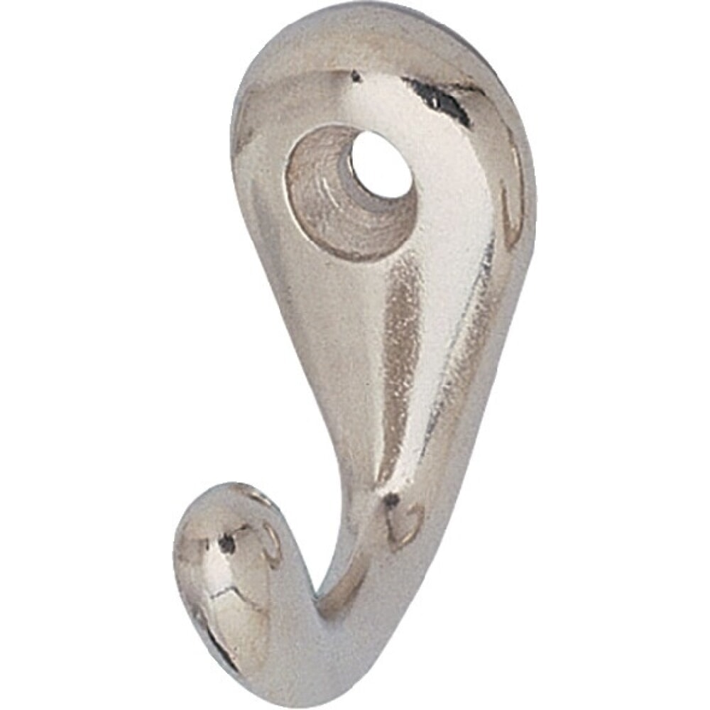 Illustration du produit: HERMETA Handtuchhaken 0557, Aluminium vernickelt, 1 Haken Höhe 36 mm, Ausladung 27 mm