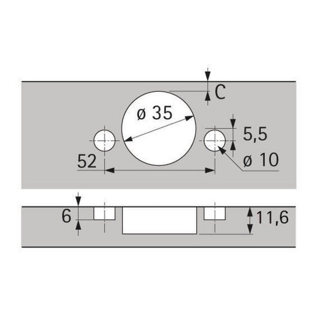 N° de l'image du produit 5 : HETTICH Weitwinkelscharnier Sensys 8657i, vorliegendSchnellmontage Fix, THS 55, vernickelt