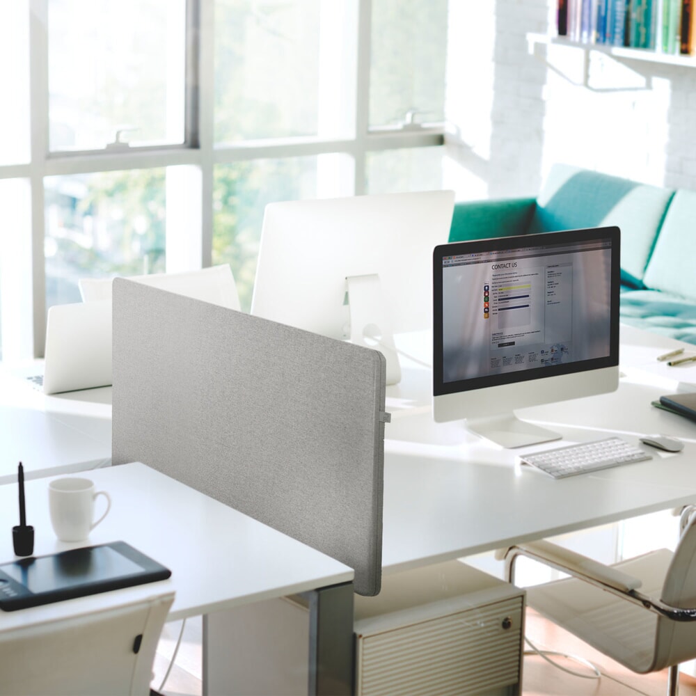 N° de l'image du produit 7 : Paroi de séparation acoustique de bureau hjh OFFICE FLEXMIUT D 120 cm, gris clair