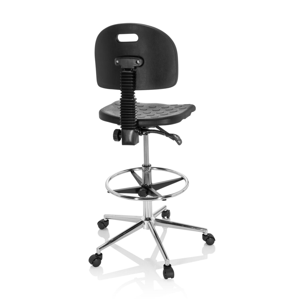 N° de l'image du produit 6 : hjh OFFICE Tabouret ergonomique / tabouret de travail TOP WORK 23 I mousse rigide en PU, noir