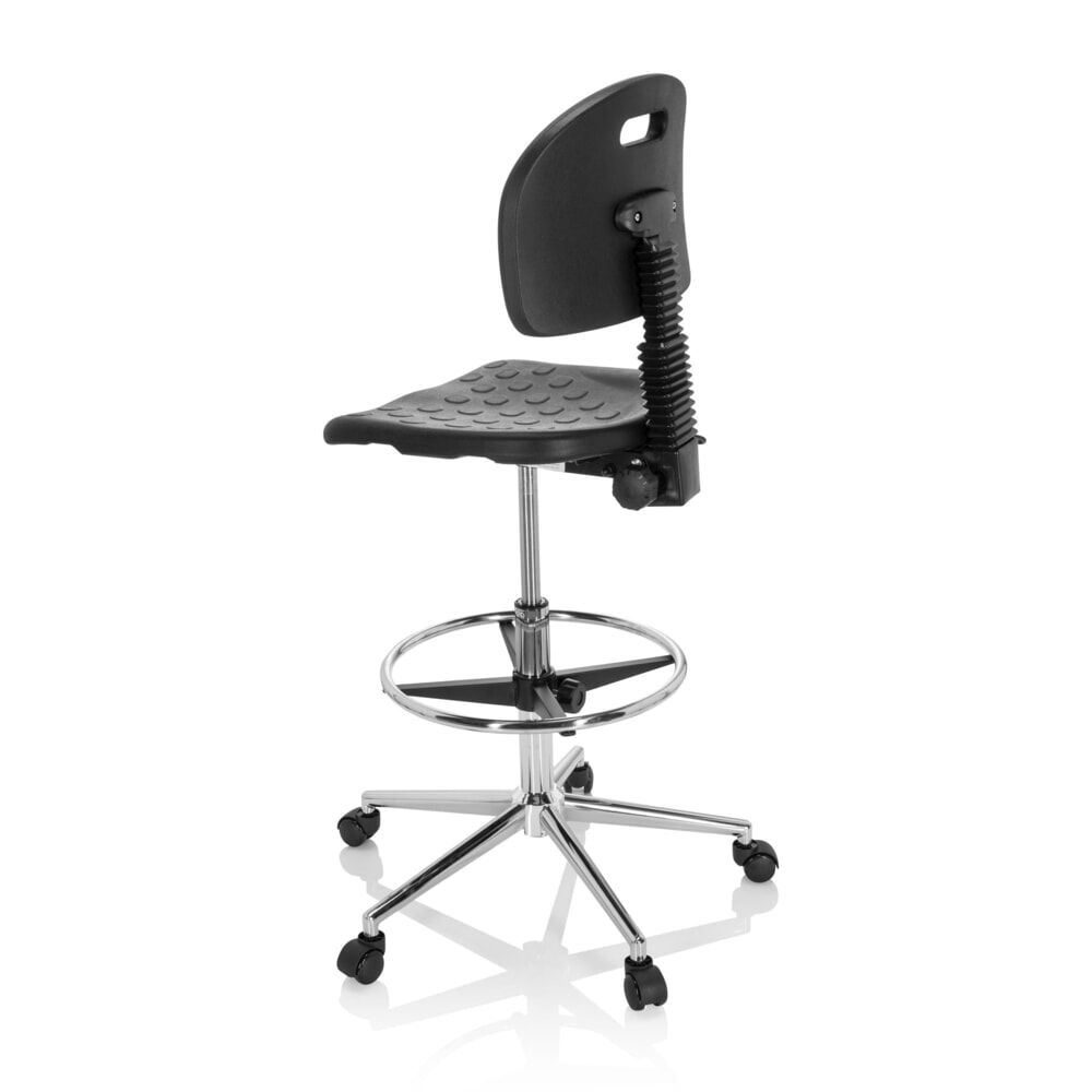 N° de l'image du produit 8 : hjh OFFICE Tabouret ergonomique / tabouret de travail TOP WORK 23 I mousse rigide en PU, noir