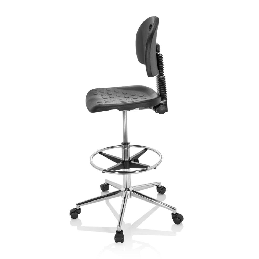 N° de l'image du produit 9 : hjh OFFICE Tabouret ergonomique / tabouret de travail TOP WORK 23 I mousse rigide en PU, noir