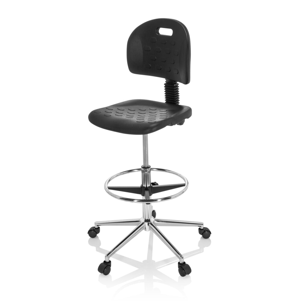 N° de l'image du produit 10 : hjh OFFICE Tabouret ergonomique / tabouret de travail TOP WORK 23 I mousse rigide en PU, noir