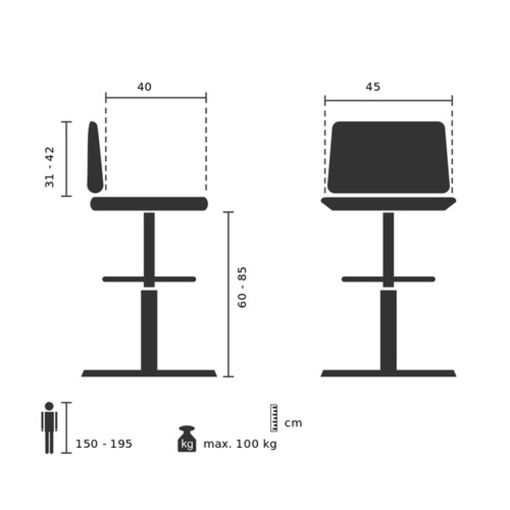 N° de l'image du produit 12 : hjh OFFICE Tabouret ergonomique / tabouret de travail TOP WORK 23 I mousse rigide en PU, noir