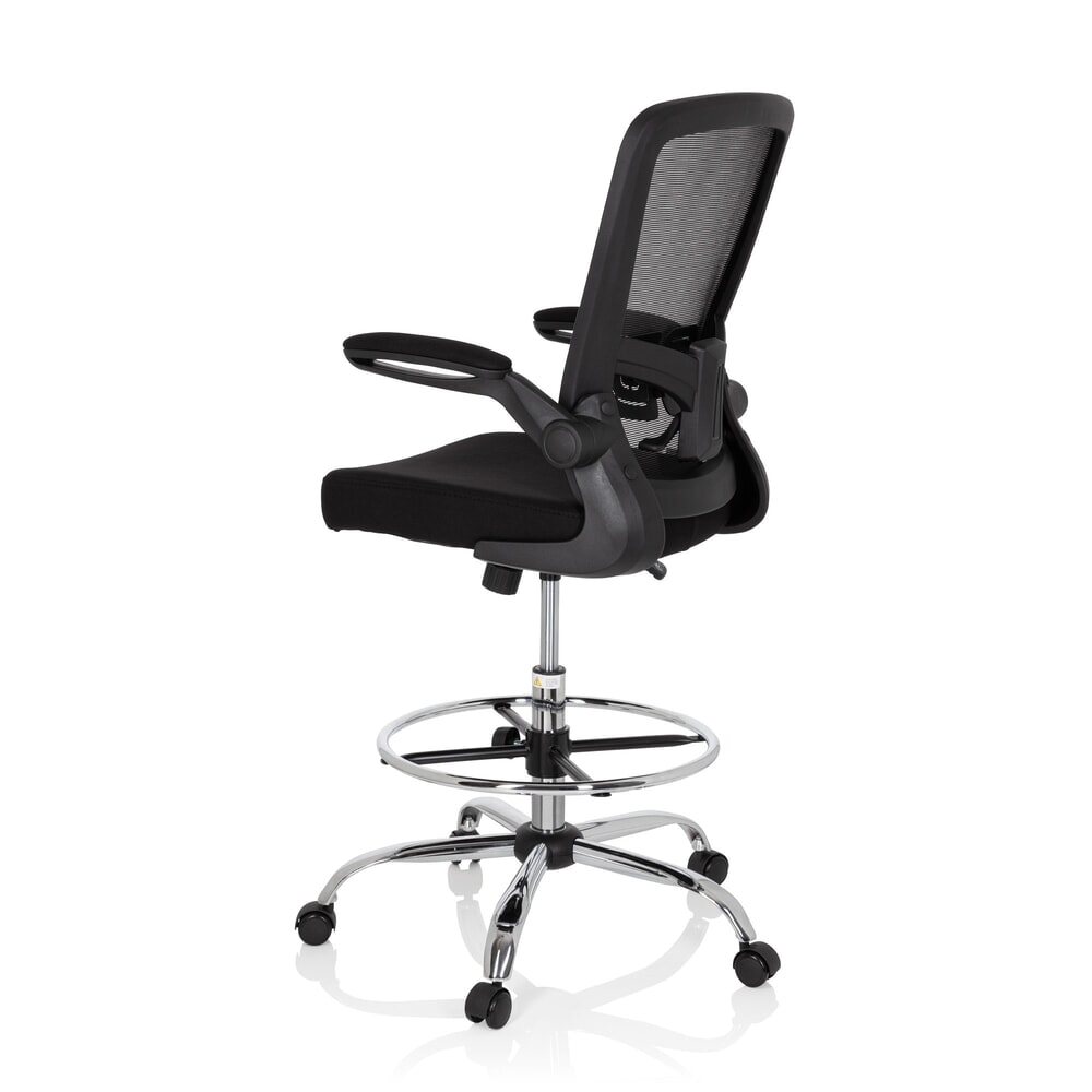 N° de l'image du produit 8 : hjh OFFICE Arbeitsstuhl / Arbeitshocker VENDO WORK Stoff/Netzstoff, schwarz