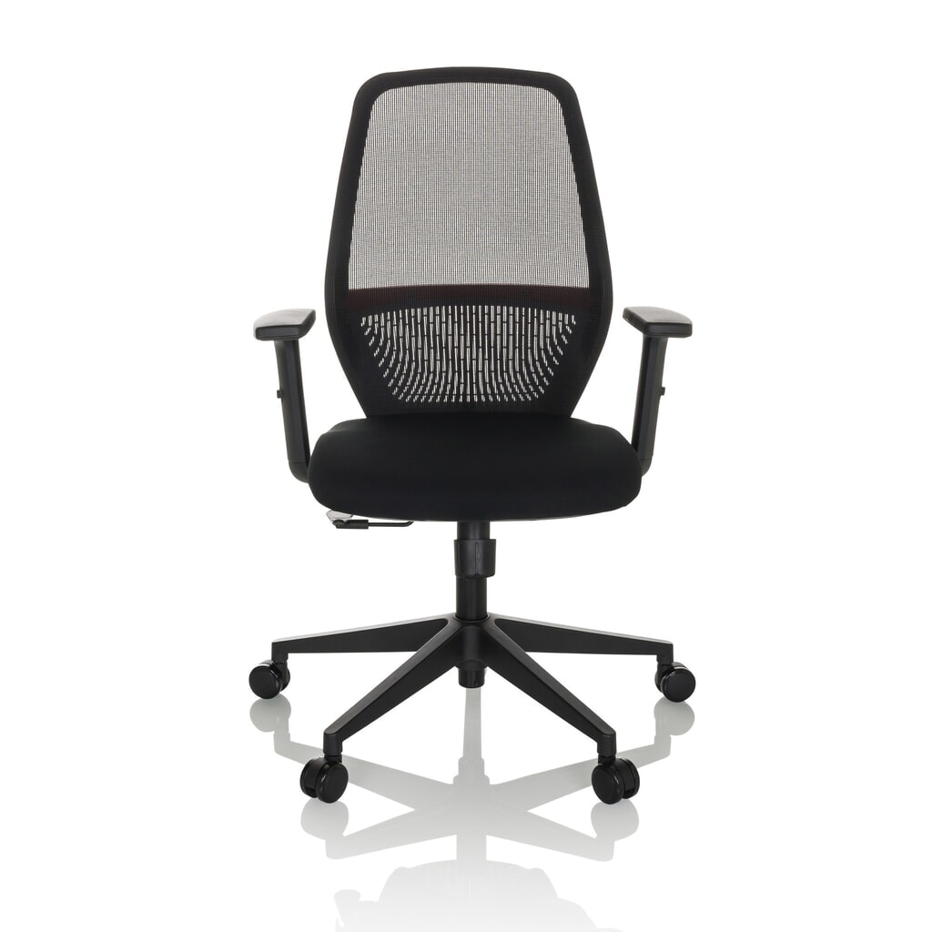 Chaise de bureau / chaise pivotante hjh OFFICE CARLOW I maille / tissu, noir N° de l'image du produit 1 : Chaise de bureau / chaise pivotante hjh OFFICE CARLOW I maille / tissu, noir
