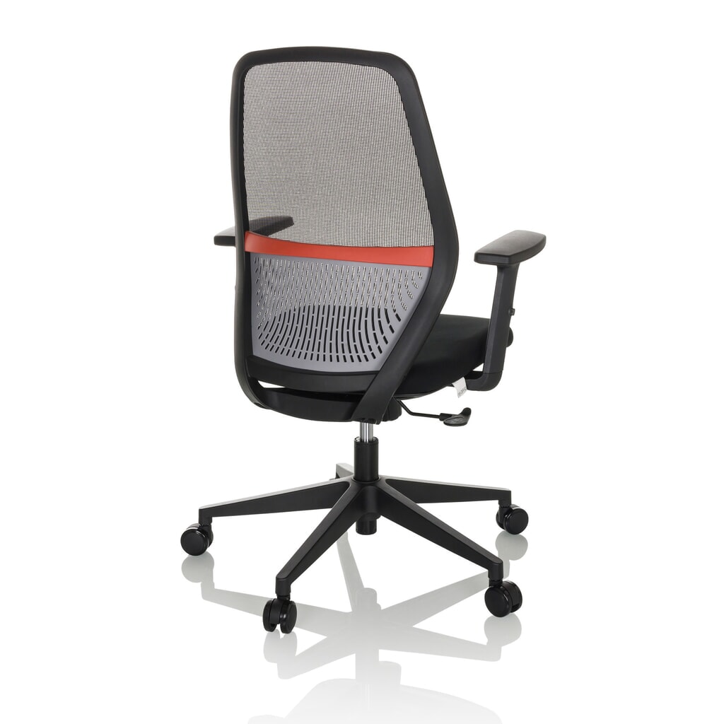 N° de l'image du produit 10 : Chaise de bureau / chaise pivotante hjh OFFICE CARLOW I maille / tissu, noir
