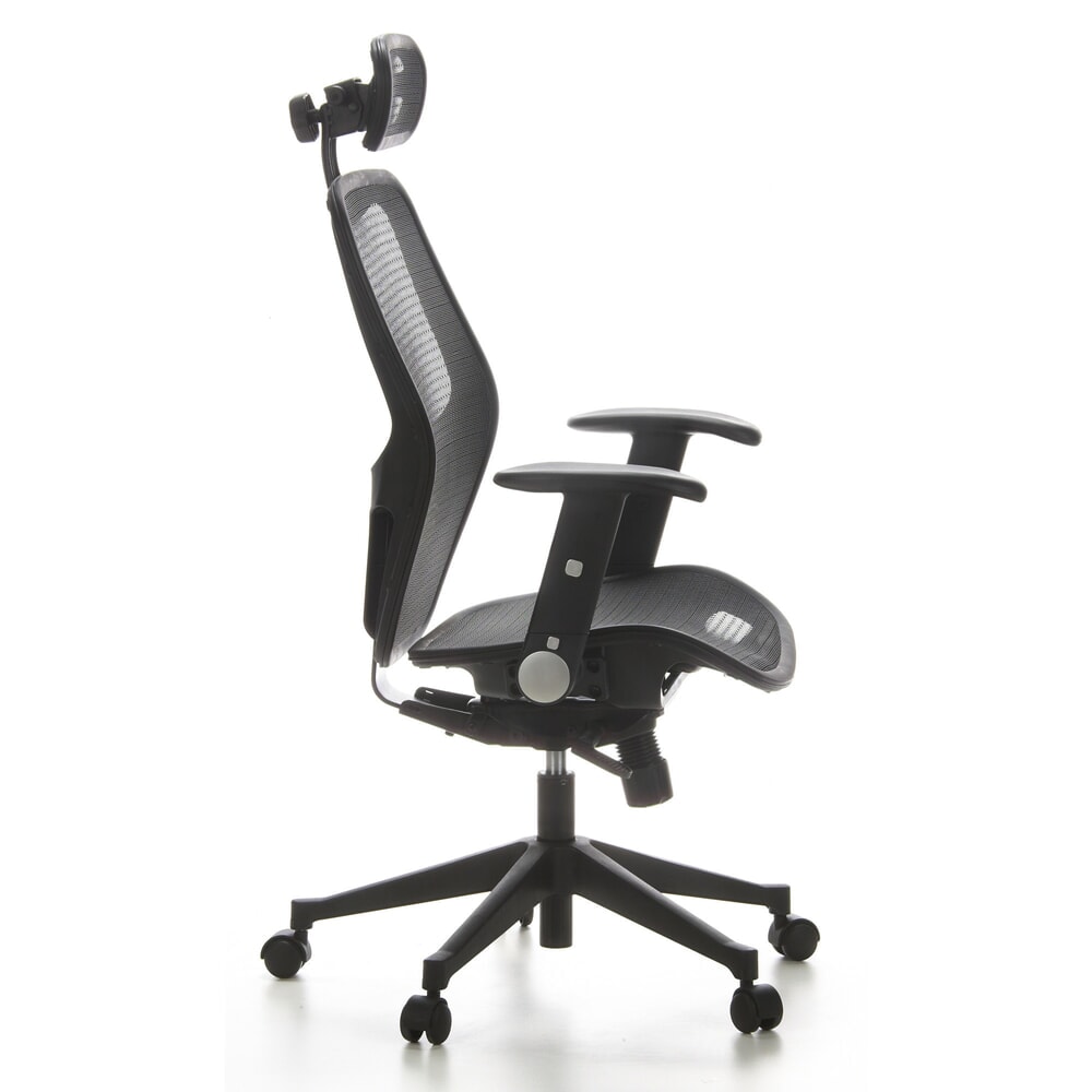 N° de l'image du produit 5 : Siège de bureau / fauteuil de direction hjh OFFICE AIR PORT maille, noir