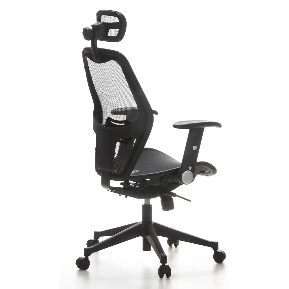 N° de l'image du produit 6 : Siège de bureau / fauteuil de direction hjh OFFICE AIR PORT maille, noir