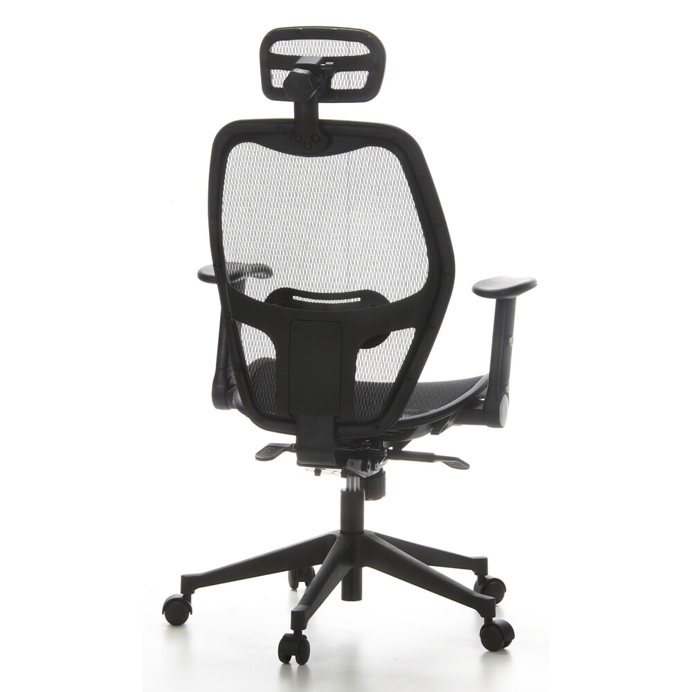 N° de l'image du produit 7 : Siège de bureau / fauteuil de direction hjh OFFICE AIR PORT maille, noir