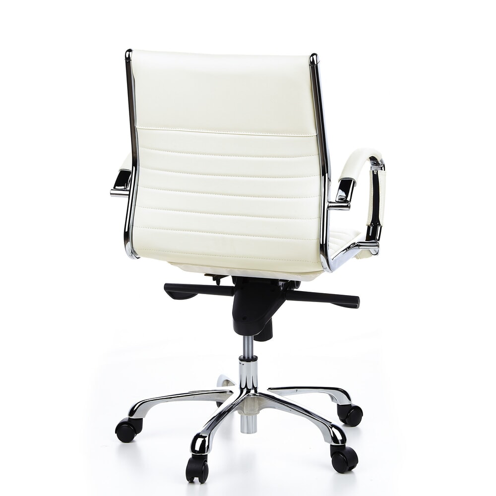 N° de l'image du produit 5 : hjh OFFICE Bürostuhl / Chefsessel PARMA 10 Leder, cremeweiß