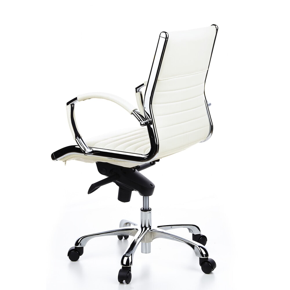 N° de l'image du produit 7 : hjh OFFICE Bürostuhl / Chefsessel PARMA 10 Leder, cremeweiß