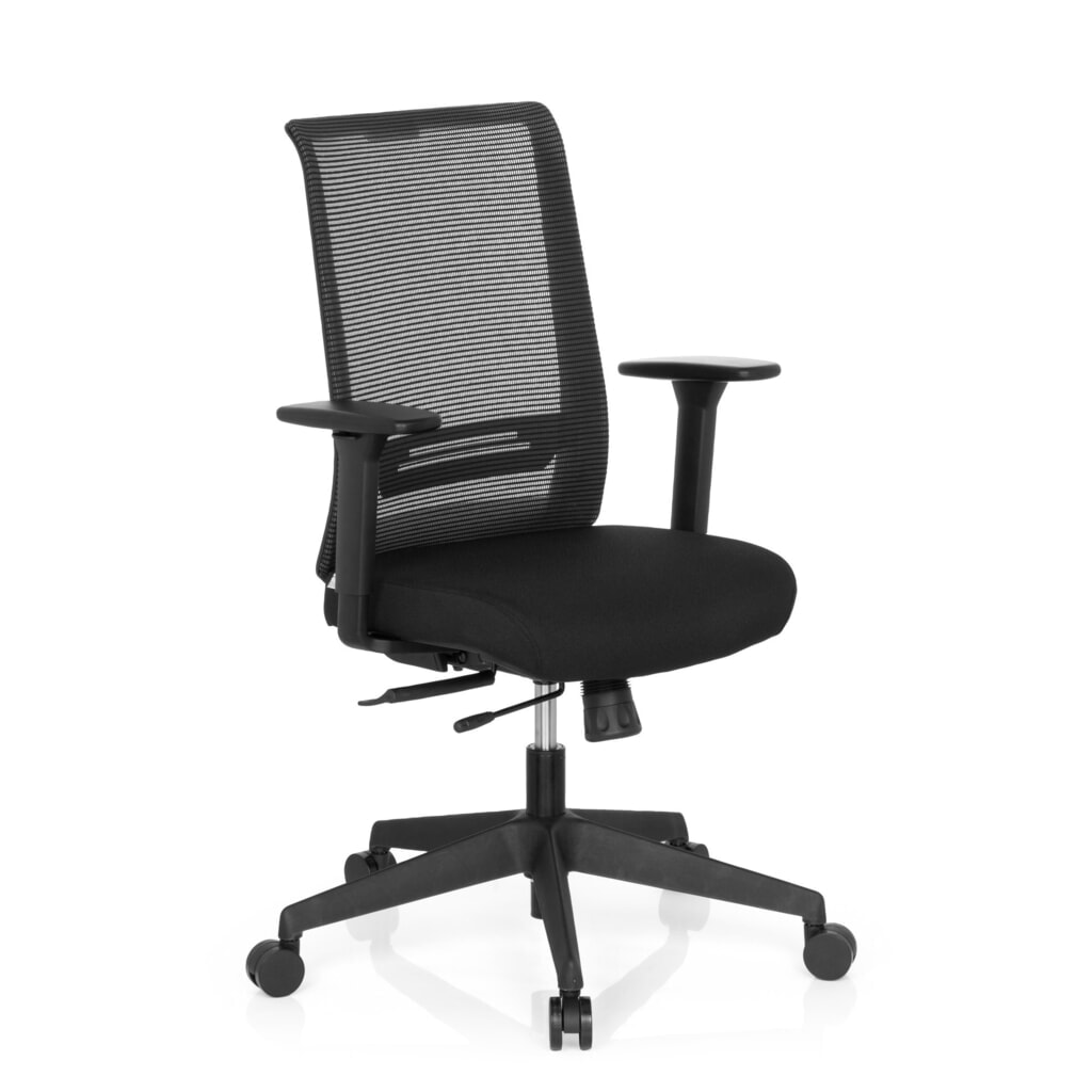N° de l'image du produit 2 : hjh OFFICE Bürostuhl / Drehstuhl CONISTON Stoff/Netzstoff, schwarz