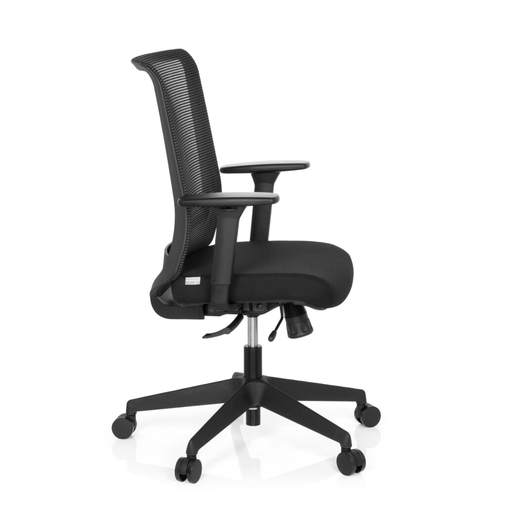 hjh OFFICE Bürostuhl / Drehstuhl CONISTON Stoff/Netzstoff, schwarz N° de l'image du produit 3 : hjh OFFICE Bürostuhl / Drehstuhl CONISTON Stoff/Netzstoff, schwarz