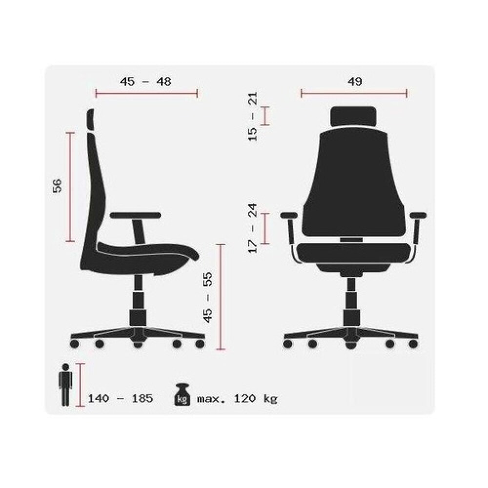 N° de l'image du produit 12 : hjh OFFICE Bürostuhl / Drehstuhl ERGO LINE II PRO Leder, schwarz