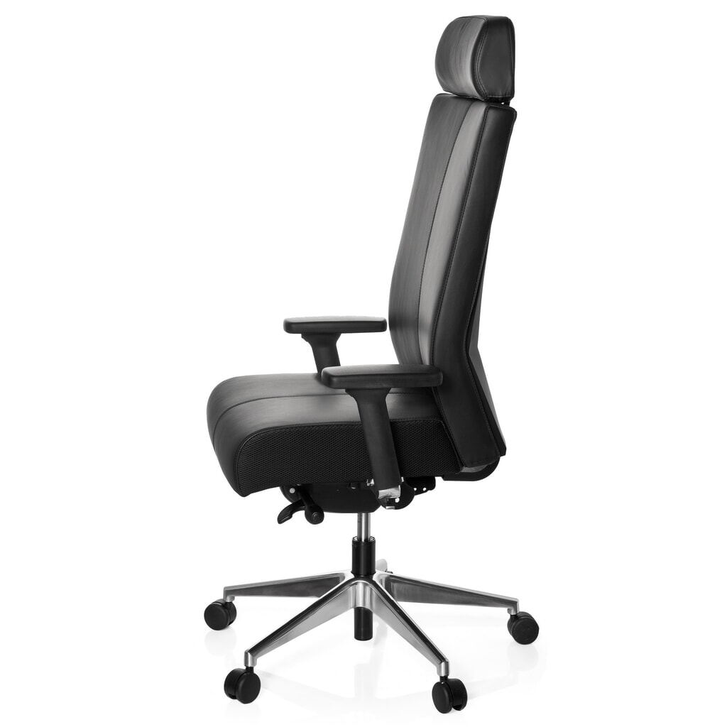 N° de l'image du produit 10 : hjh OFFICE Bürostuhl / Drehstuhl PRO-TEC XXL Leder, schwarz