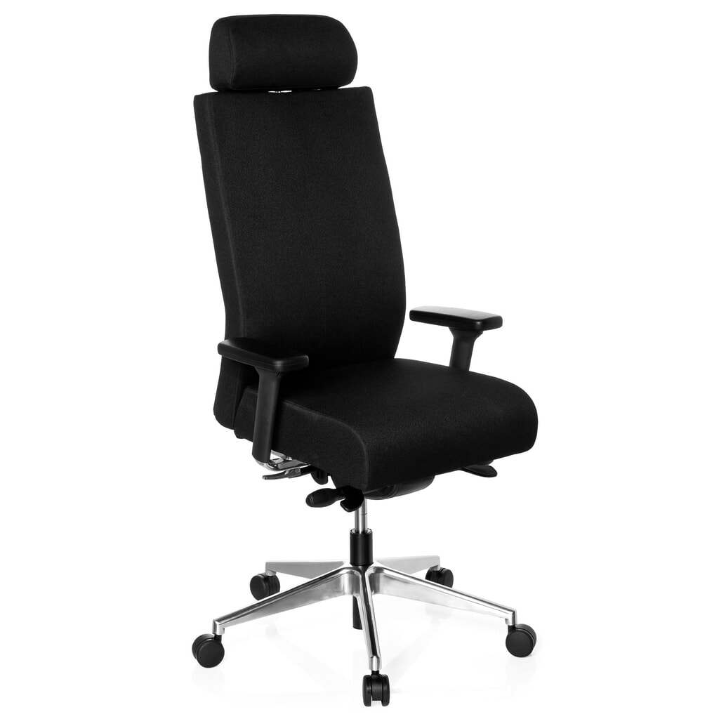 N° de l'image du produit 4 : Siège de bureau / siège pivotant hjh OFFICE PRO-TEC XXL tissu, noir