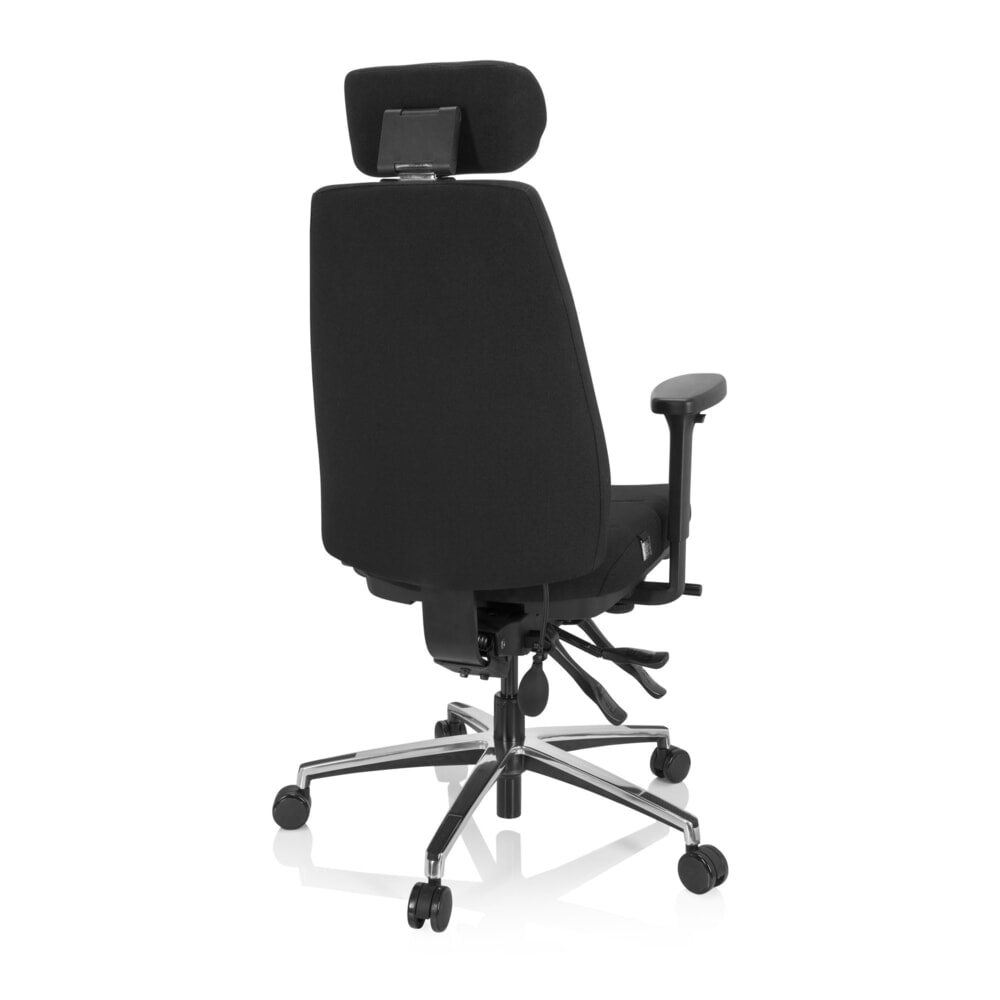 N° de l'image du produit 10 : Chaise de bureau / chaise pivotante hjh OFFICE PHOENIX PRO I tissu, noir