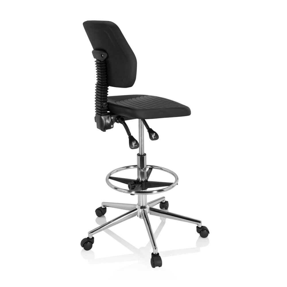 N° de l'image du produit 4 : Tabouret / siège de travail ergonomique hjh OFFICE TOP WORK 11 en mousse rigide, noir