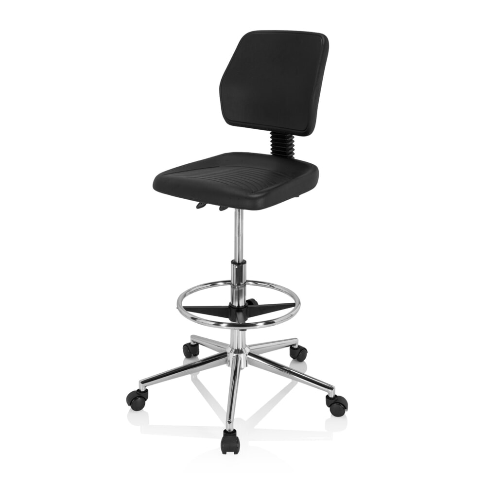 N° de l'image du produit 9 : Tabouret / siège de travail ergonomique hjh OFFICE TOP WORK 11 en mousse rigide, noir