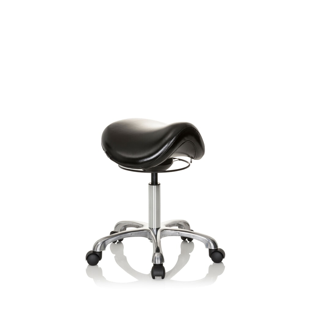 N° de l'image du produit 3 : hjh OFFICE tabouret ergonomique / tabouret-selle ORTHO SIT PU similicuir, noir